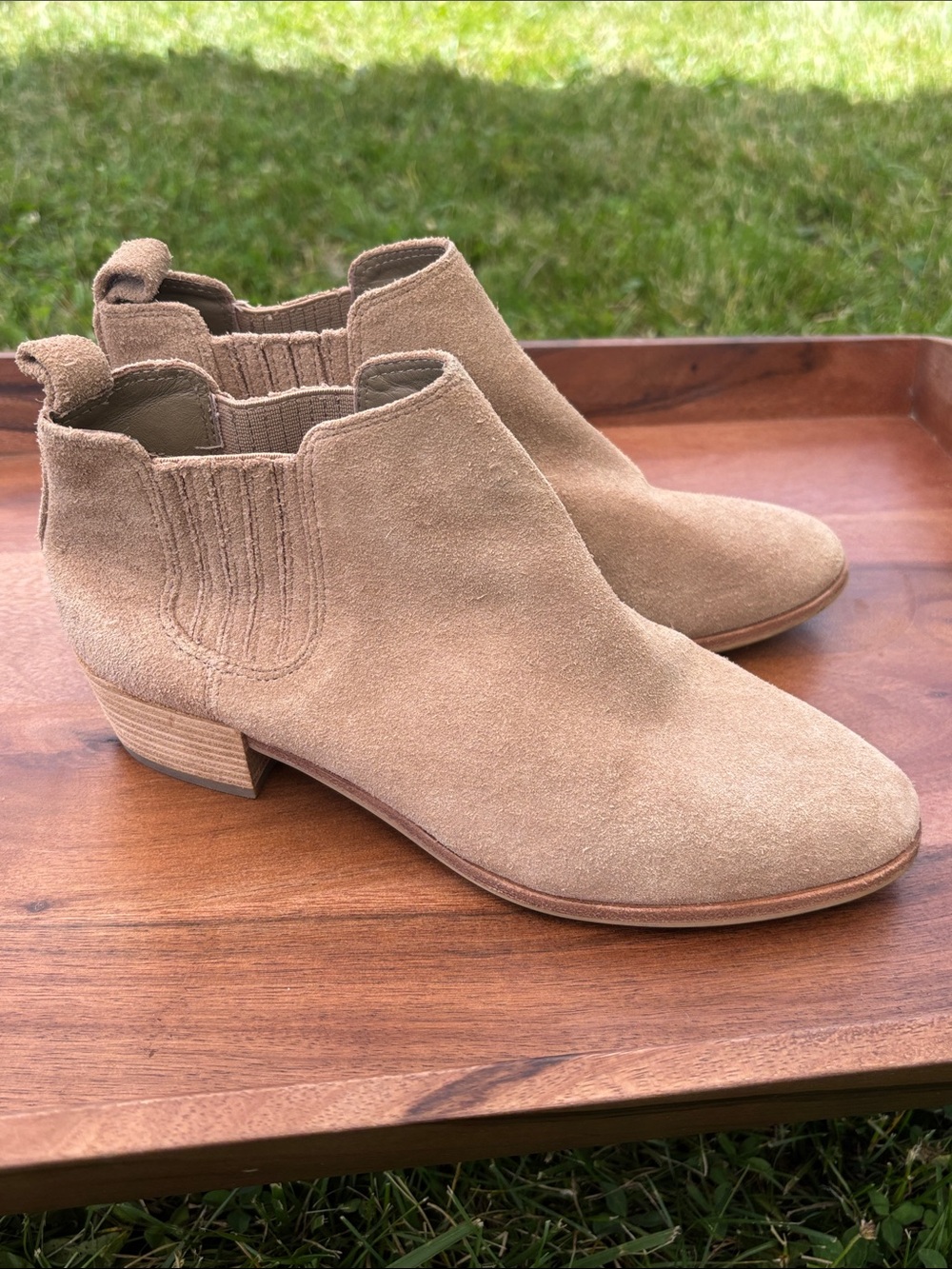 Michael Kors Tan Suede Ankle Booties - Picture 2 of 10